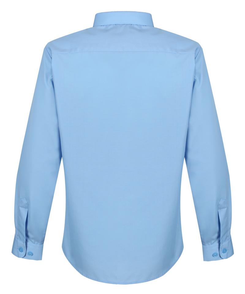 TPB420 Girls Long Sleeve Non-Iron Blouse - Blue - Twin Pack