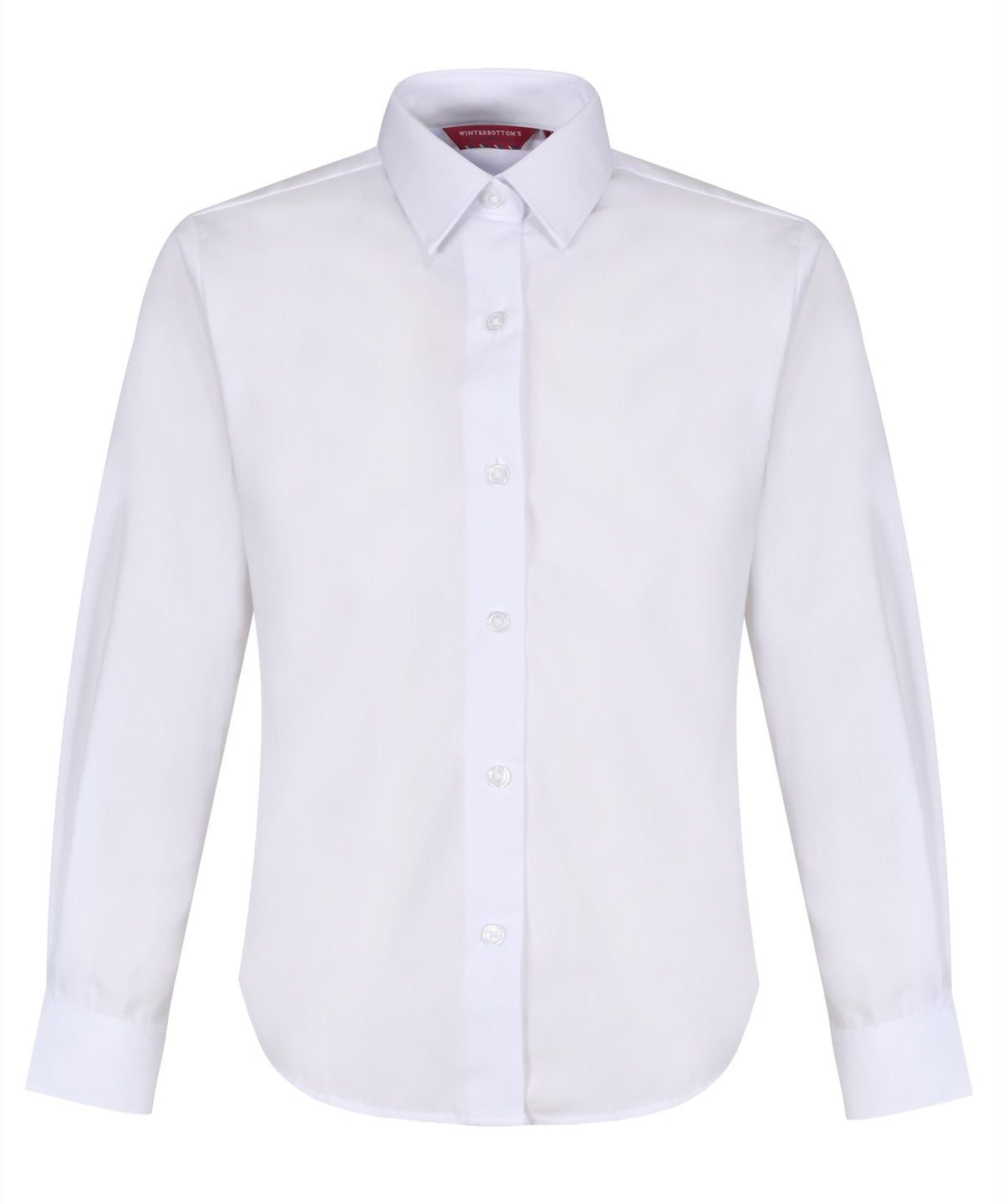 TPB420 Girls Long Sleeve Non-Iron Blouse - White - Twin Pack