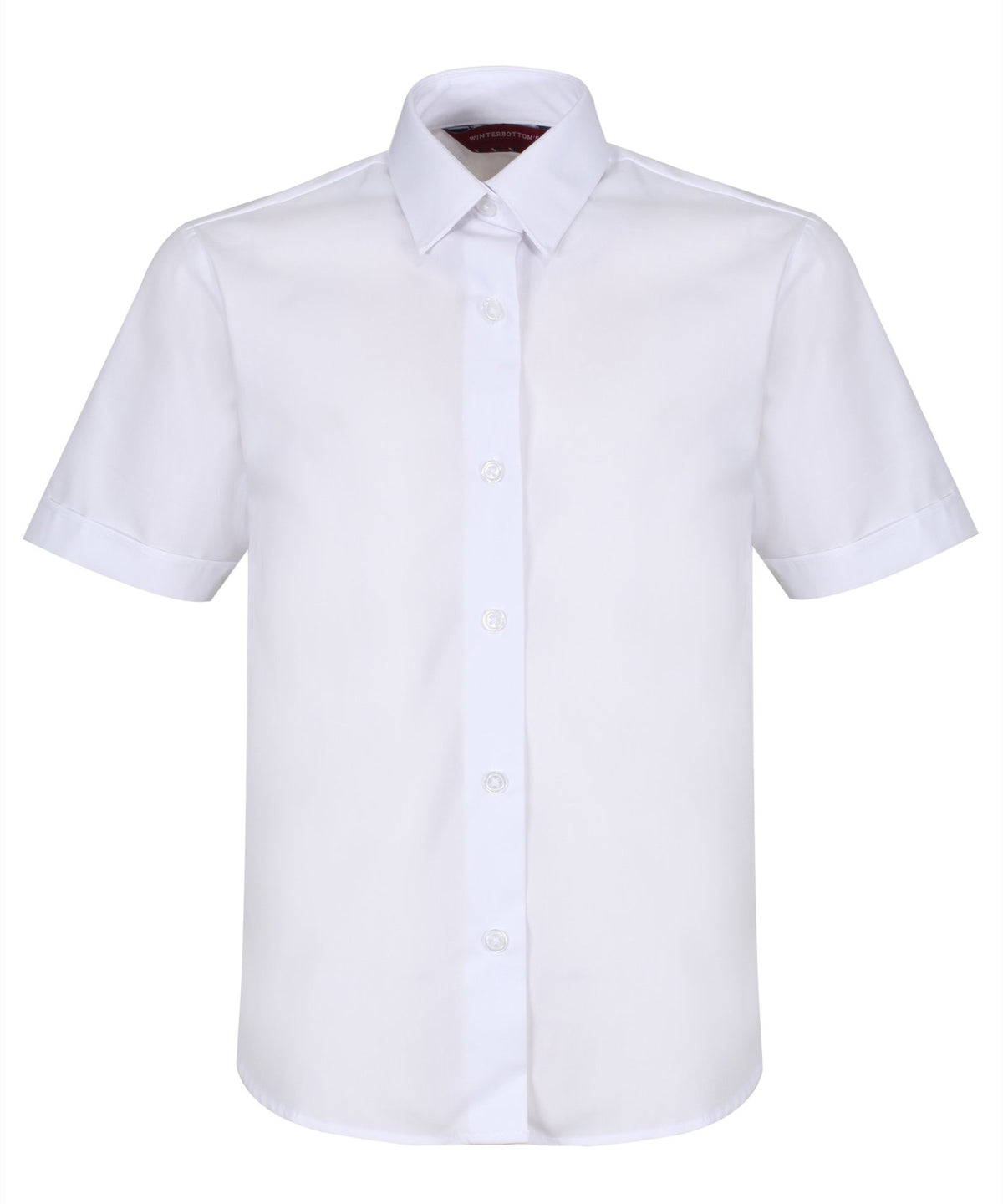 TPB421 Girls Short Sleeve Non-Iron Blouse - White - Twin Pack