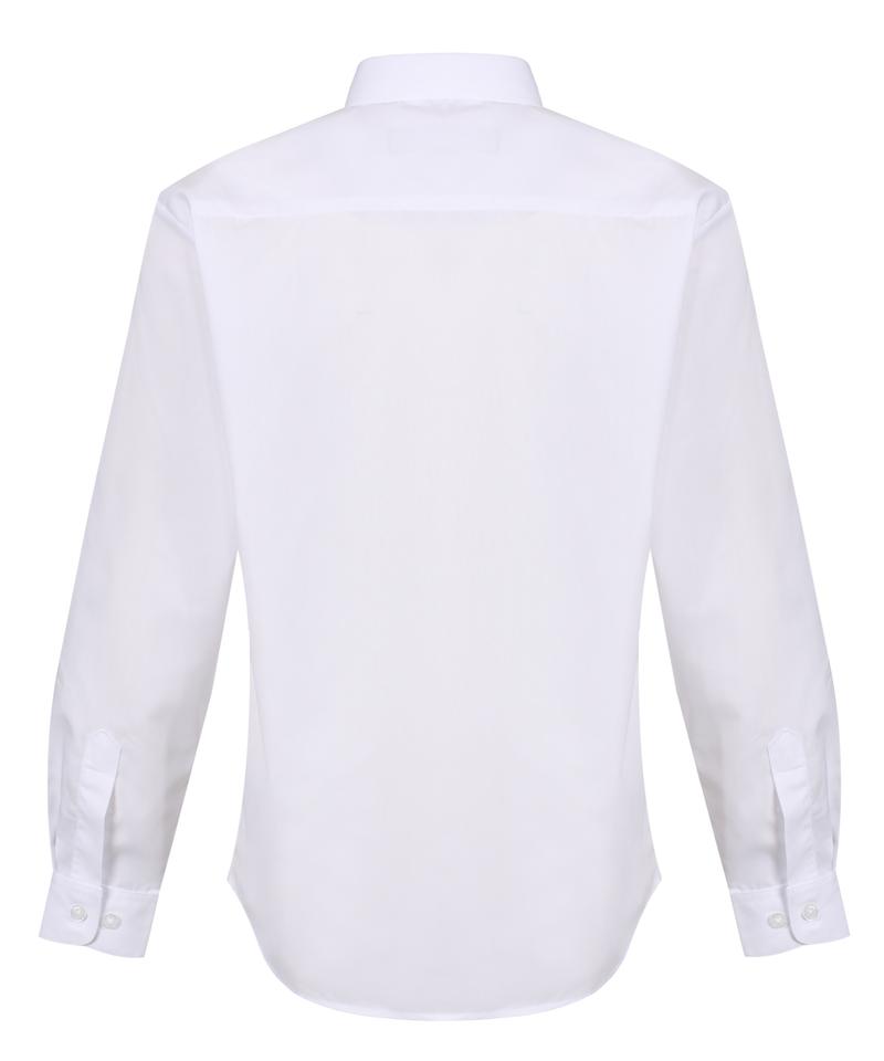 TPS210 Boys Long Sleeve Non-Iron Shirt - Regular Fit - White - Twin Pack