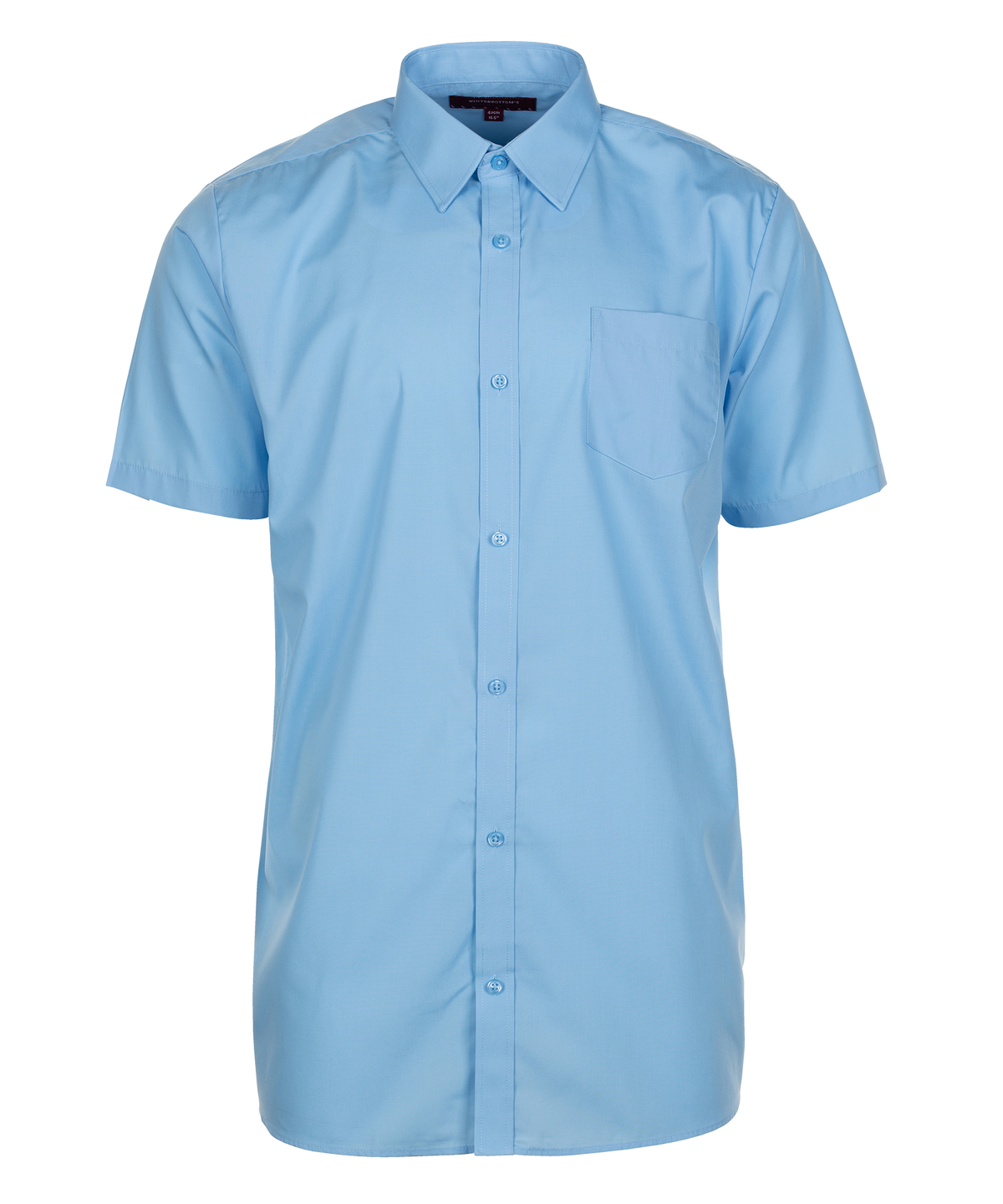 TPS211 Boys Short Sleeve Non-Iron Shirt - Regular Fit - Blue - Twin Pack