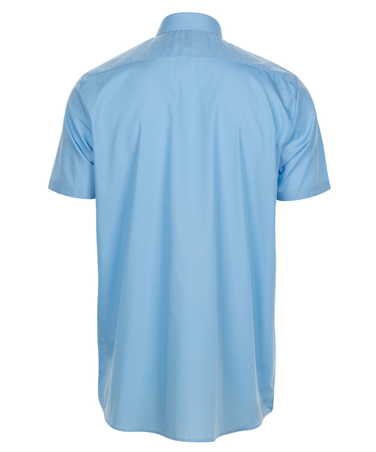TPS211 Boys Short Sleeve Non-Iron Shirt - Regular Fit - Blue - Twin Pack