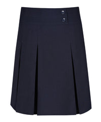 SSK301 - Senior 2 Button Inverted Pleated Skirt - Navy