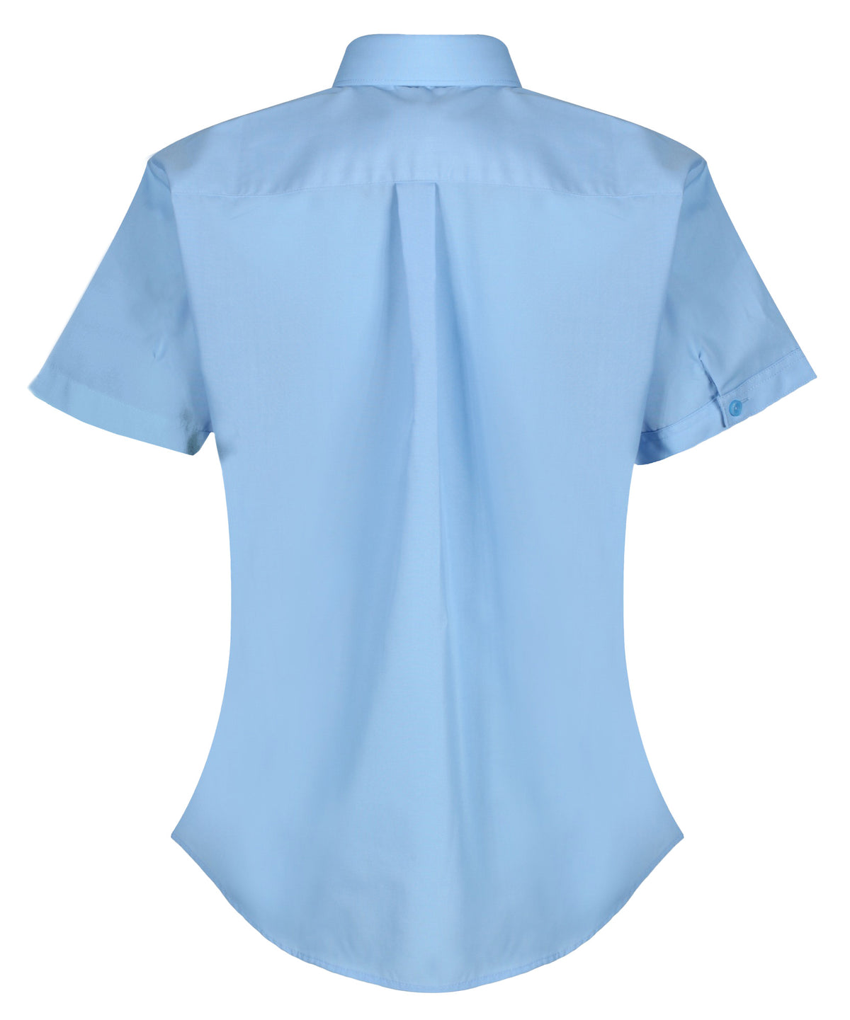 TPB425 Girls Short Sleeve Non-Iron Blouse - Slim Fit - Blue - Twin Pack