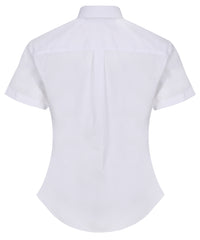 TPB425 Girls Short Sleeve Non-Iron Blouse - Slim Fit - White - Twin Pack
