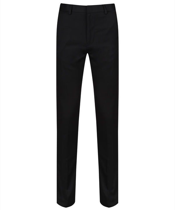 BT7 Senior Boys Slim Fit, Soft Handle Trouser - Black