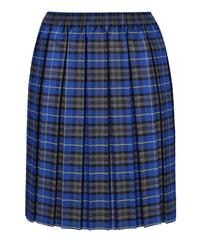 JSK117 Junior Girls Skirt - Box Pleat - Blue Tartan