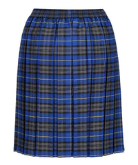 JSK117 Junior Girls Skirt - Box Pleat - Blue Tartan