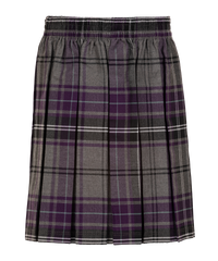 JSK117 Junior Girls Skirt - Box Pleat - Grey Tartan