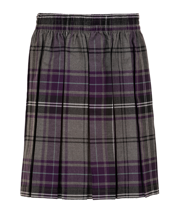 JSK117 Junior Girls Skirt - Box Pleat - Grey Tartan