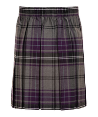 JSK117 Junior Girls Skirt - Box Pleat - Grey Tartan