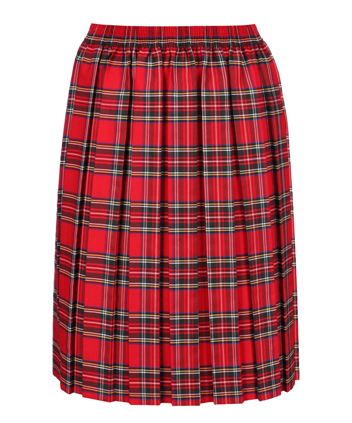 JSK117 Junior Girls Skirt - Box Pleat - Red Tartan