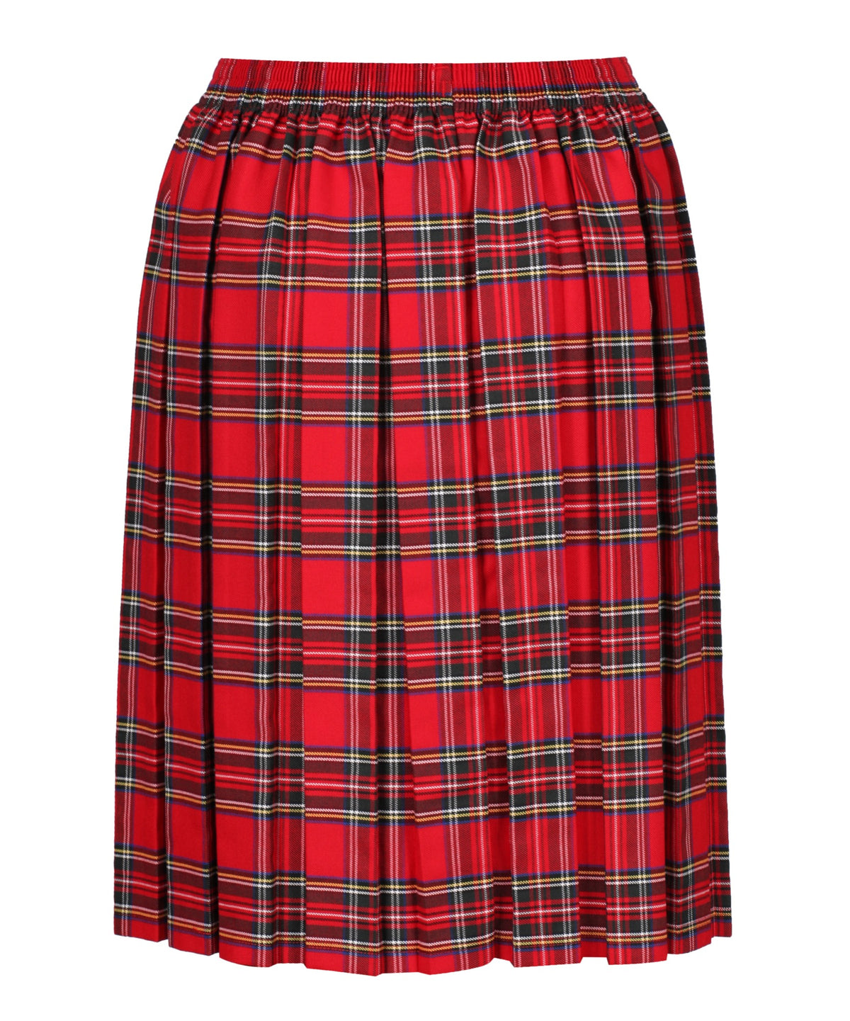 JSK117 Junior Girls Skirt - Box Pleat - Red Tartan