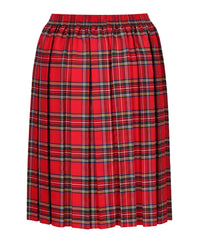 JSK117 Junior Girls Skirt - Box Pleat - Red Tartan