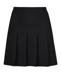 JSK200 - Junior Girls Flower Button Skirt - Black