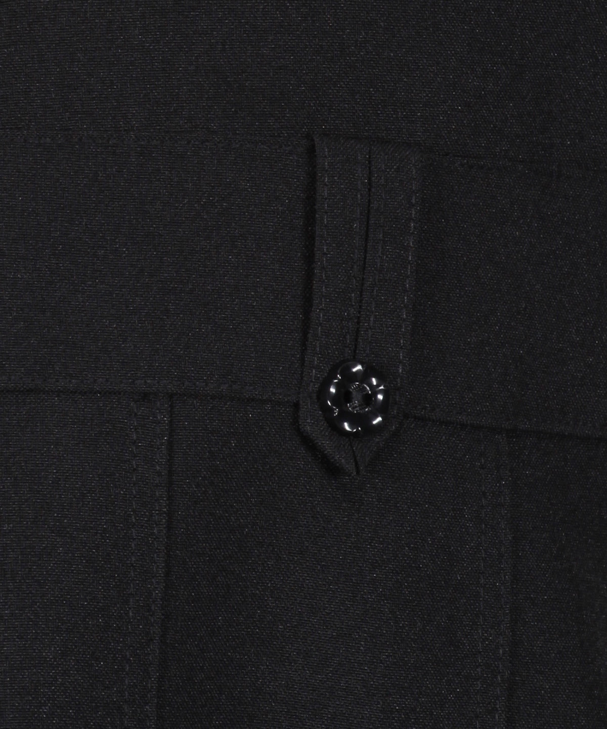 PIN102 Junior Girls Flower Button Pinafore - Black