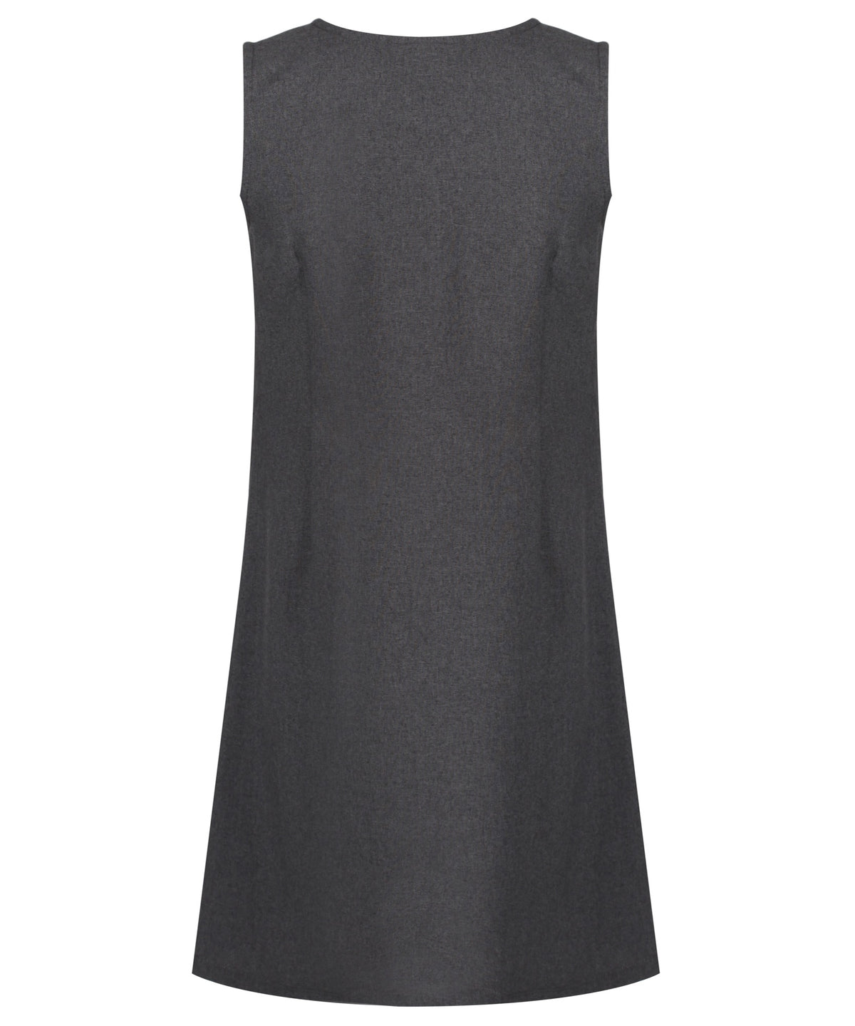 PIN102 Junior Girls Flower Button Pinafore - Grey