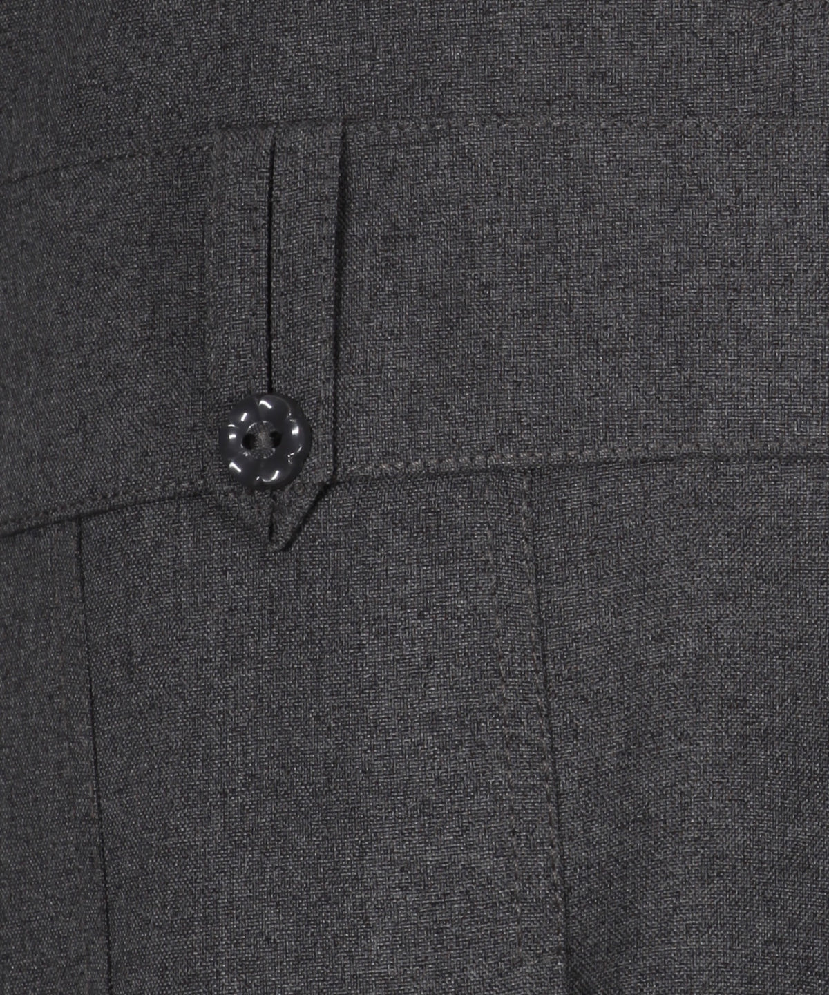 PIN102 Junior Girls Flower Button Pinafore - Grey