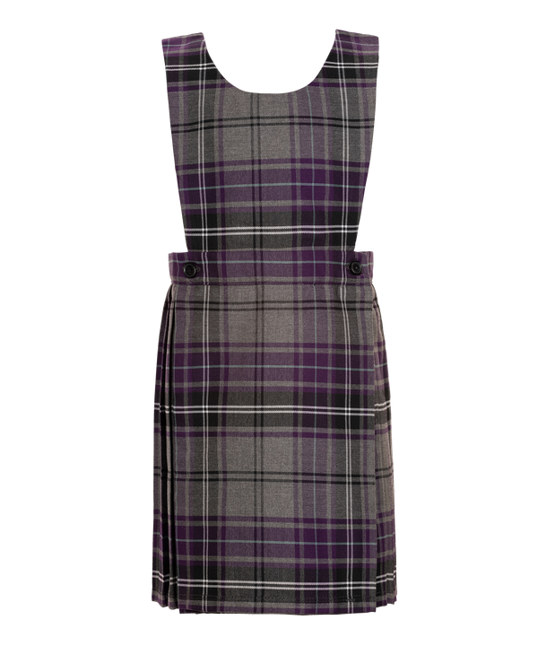 PIN112 Junior Girls Bib Pinafore - Grey Tartan