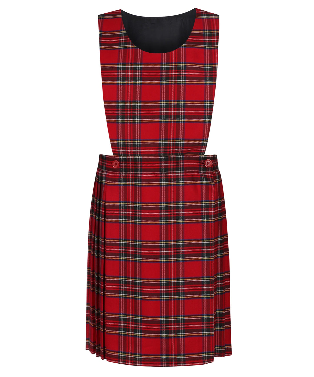 PIN112 Junior Girls Bib Pinafore - Red Tartan