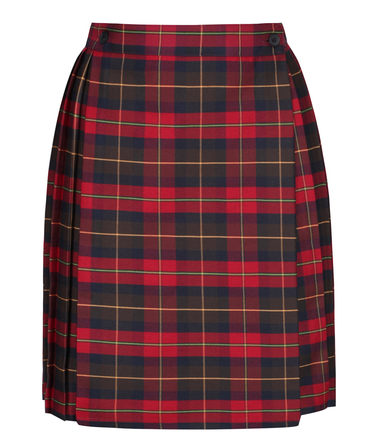 SK105B - Junior Girls Kilt - Maroon Tartan