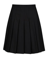 SSK308 Senior Girls Stitch Down Knife Pleat Skirt - Black