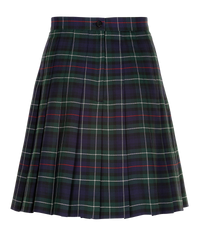 SSK308 Senior Girls Stitch Down Knife Pleat Skirt - Green Tartan