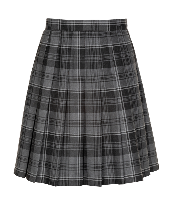 SSK308 Senior Girls Stitch Down Knife Pleat Skirt - Grey Mix Tartan