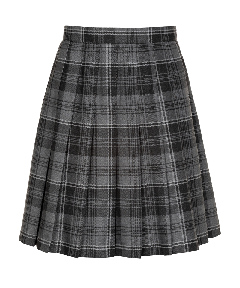 Grey online plaid skirt