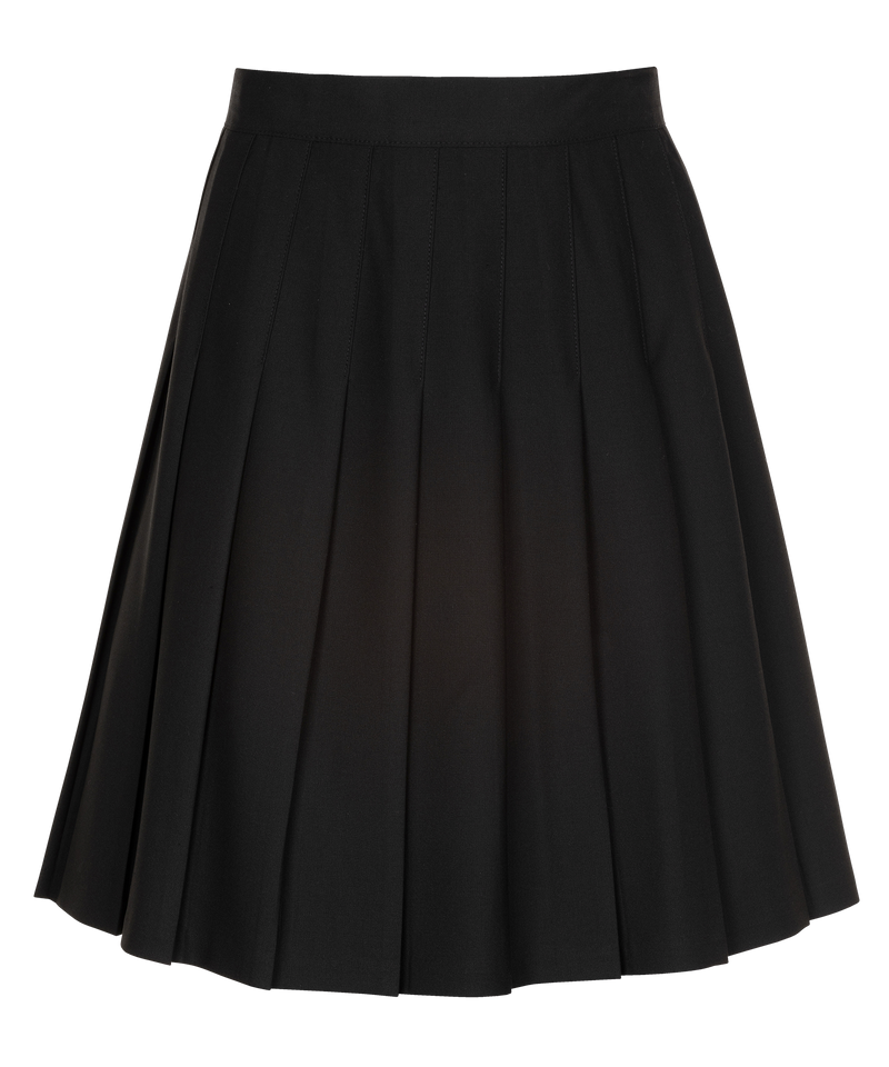 SSK309 Senior Girls Stitch Down Pleat Skirt - Soft Handle - Black ...