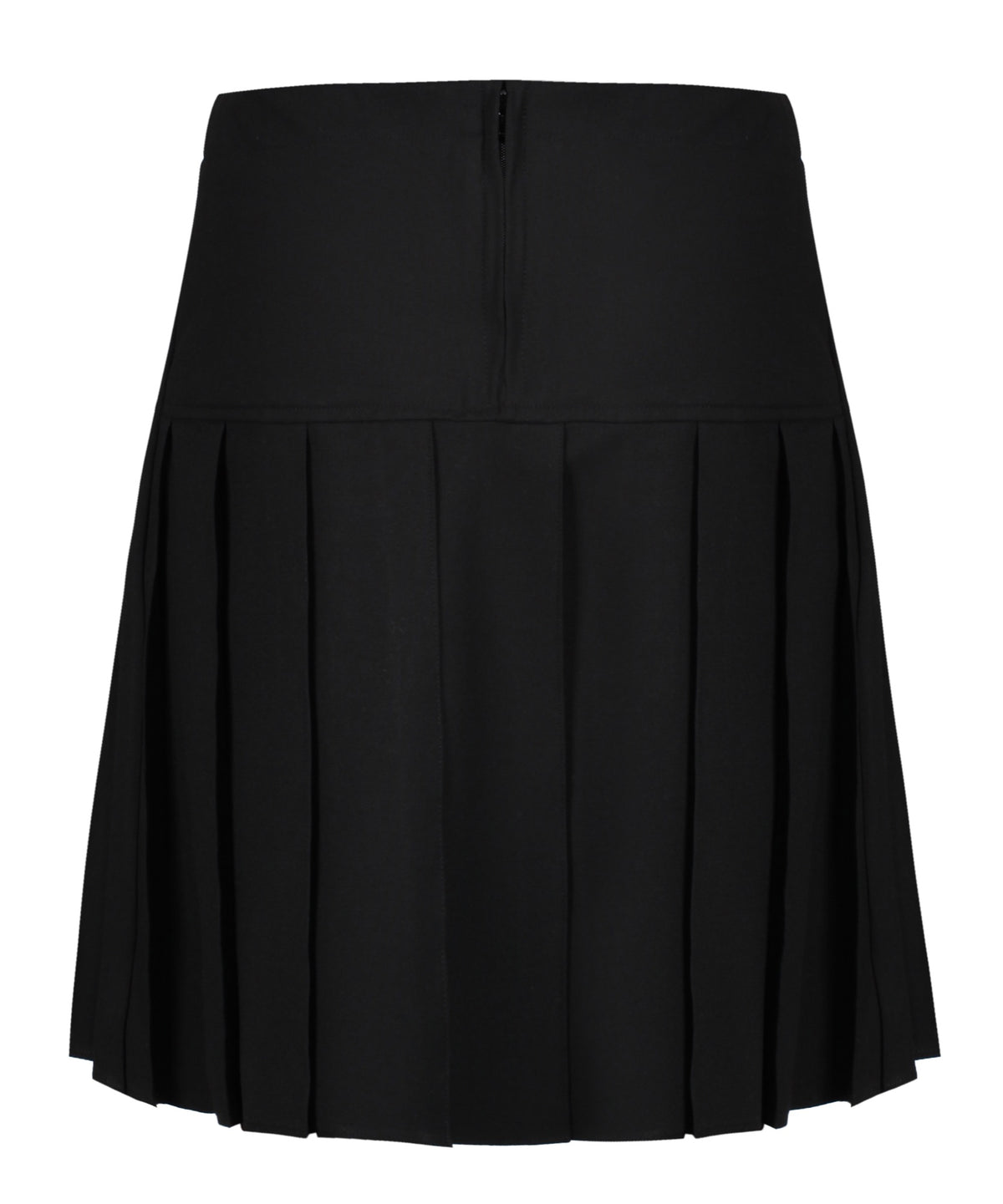 SSK504 Senior Girls Skirt - Pleated Deep Waistband - Black