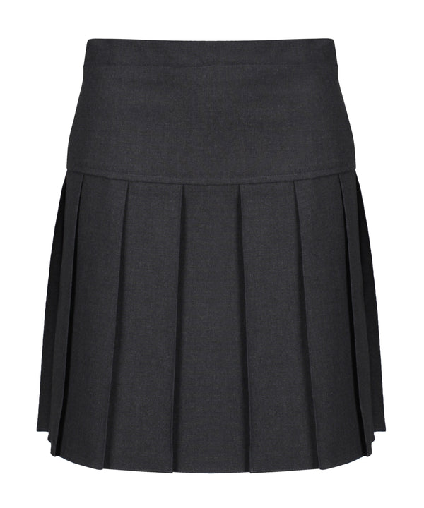 SSK504 Senior Girls Skirt - Pleated Deep Waistband - Harrow Grey