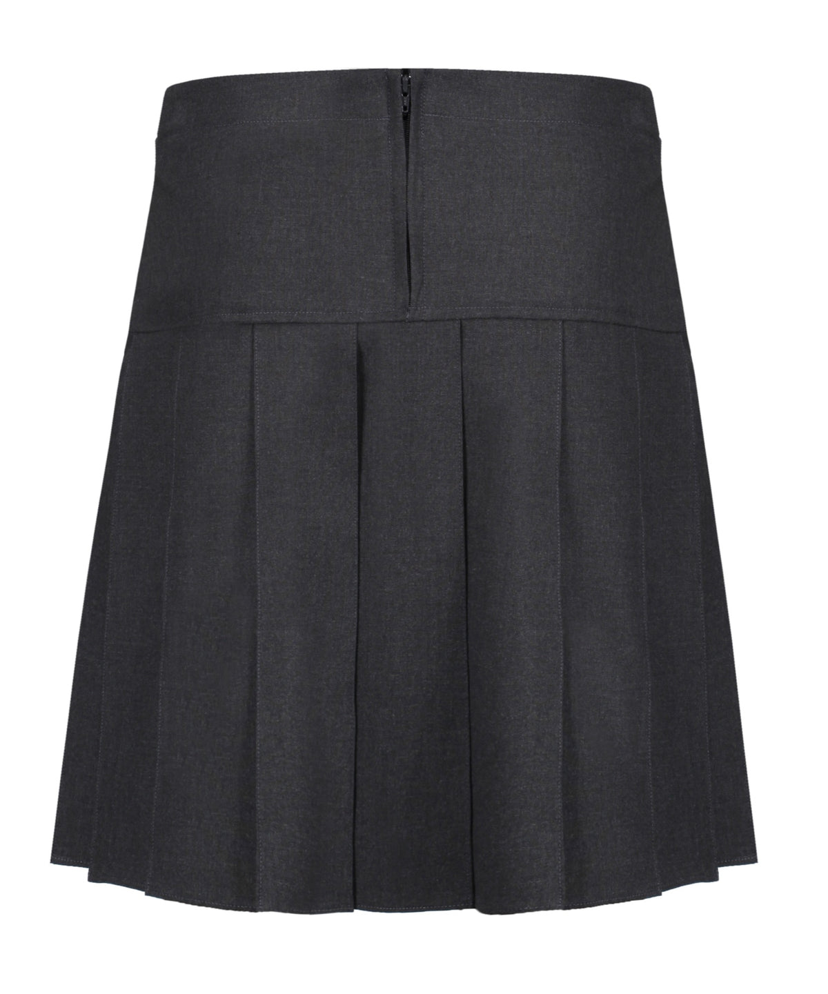 SSK504 Senior Girls Skirt - Pleated Deep Waistband - Harrow Grey
