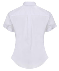 TPB425 Girls Short Sleeve Non-Iron Blouse - Slim Fit - White - Twin Pack
