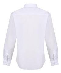 TPS210 Boys Long Sleeve Non-Iron Shirt - Regular Fit - White - Twin Pack