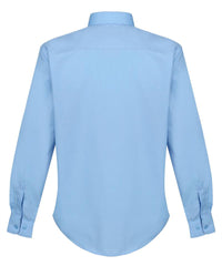 TPS210 Boys Long Sleeve Non-Iron Shirt - Regular Fit - Blue - Twin Pack