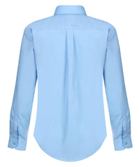 TPS212 Boys Long Sleeve Non-Iron Shirt - Slim Fit - Blue - Twin Pack