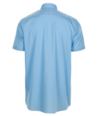 TPS211 Boys Short Sleeve Non-Iron Shirt - Regular Fit - Blue - Twin Pack