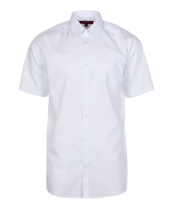 TPS213 Boys Short Sleeve Non-Iron Shirt - Slim Fit - White - Twin Pack